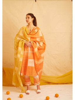 Banana Labs - Women Banana Orange Box Dupatta