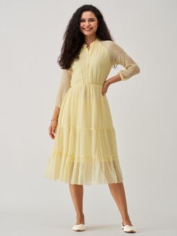 Aask - Women Fancy Yellow Dress For Women