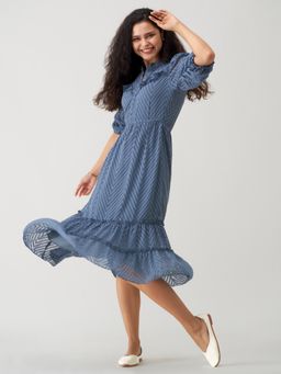 Aask - Women Fancy Blue Dress For Women