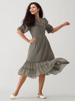 Aask - Women Fancy Silver Dress For Women
