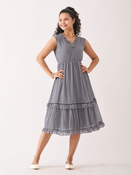 Aask - Women Fancy Silver Designer Dress For Women