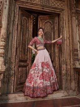 KALISTA - Mauve Ayra Lehenga with Blouse and Dupatta (Set of 2)