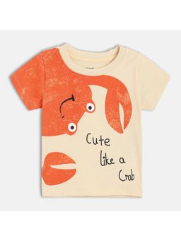 MINI KLUB - Orange Printed T-Shirt