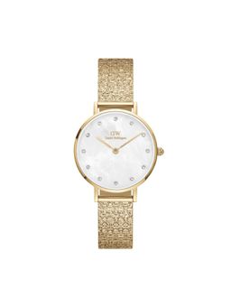 Daniel Wellington - Petite Lumine Pressed Piano 28mm White MOP Dial Womens Gold Watch