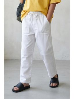 Tales & Stories - Unisex White Cotton Jeans