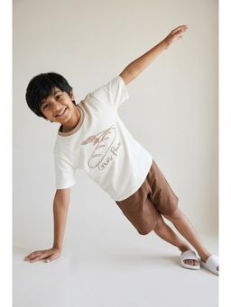 Tales & Stories - Boys Off White Oversized T-shirt