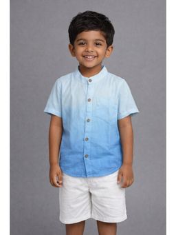 The Magic Wand - Woven Half Sleeves Shirt - Blue