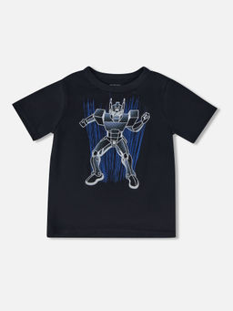 The Children's Place - Boys Robotic Print Black T-shirts