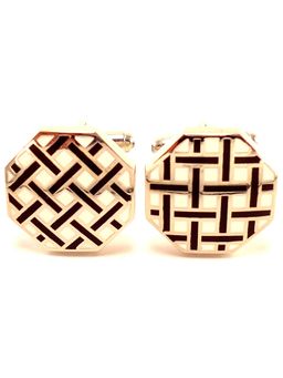 PELUCHE - Octagon Enamel Cufflinks for Men