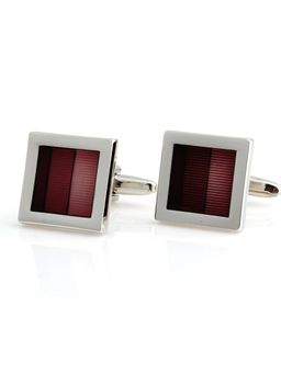 PELUCHE - Metal Play Resin Art Pink Cufflinks for Men