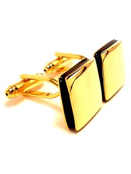 PELUCHE - Classy Golden Square Cufflinks for Men