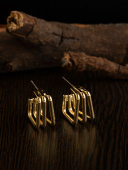 E2O - Gold Huggee Earrings For Women