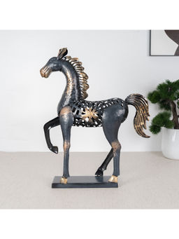 HomeTown - Metal Animal Figurine, Black
