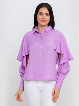 Zink London - Women's Purple Solid Top