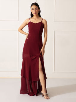 Twenty Dresses by Nykaa Fashion - Maroon Feeling The Sunshine Dress