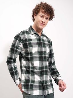 HIGHLANDER - Men Multi-Color Checks Slim Fit Collar Neck Casual Shirt