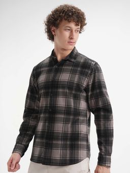 HIGHLANDER - Men Multi-Color Checks Slim Fit Collar Neck Casual Shirt