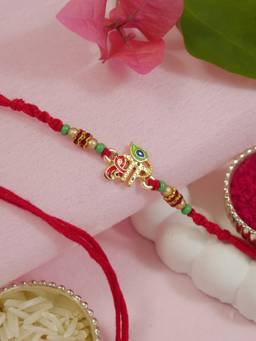 I Jewels - Multi-Color Shree Rakhi Gift Set