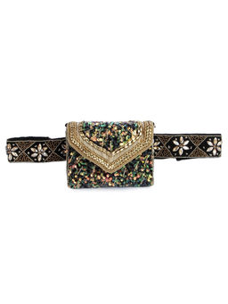 A Clutch Story - Green Patterned Belt Bags
