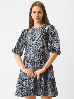 Globus - Blue Printed Dress