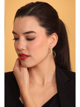 Royal Pitarah - Golden Axis Drop Earrings