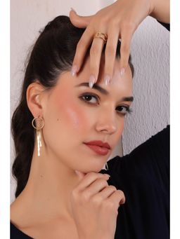 Royal Pitarah - Golden Cascade Drop Earrings