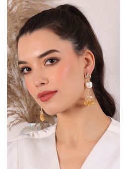 Royal Pitarah - Yellow Monalisa Pearl Drop Earrings