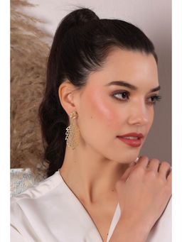 Royal Pitarah - Gold Flower Jaali Earrings