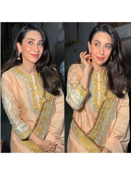 Sheetal Batra - Beige Kurta With Sharara And Dupatta (Set of 3)