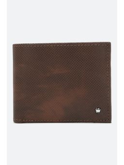 Louis Philippe - Men Brown Textured Genuine Leather Wallet
