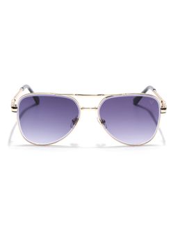 Voyage - Gold Aviator Blue Sunglass 35018 (57)