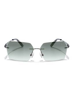 Voyage - Black Rimless Green Sunglass 5G170 (51)
