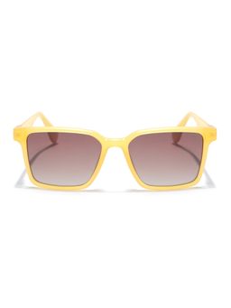 Voyage - Yellow Rectangle Brown Sunglass 7112 (53)
