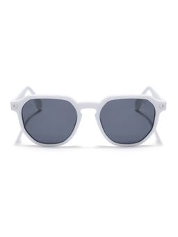 Voyage - White Round Black Sunglass 7122 (50)