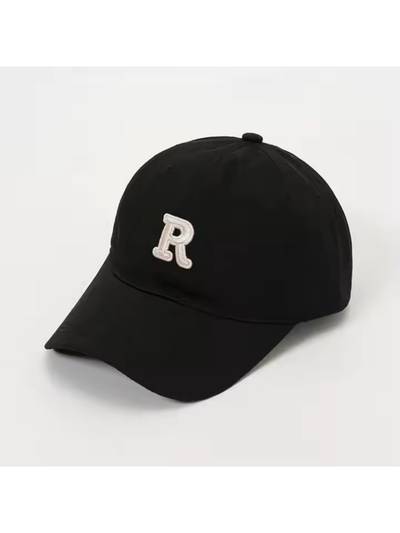 Men Embroidered Cap - Black