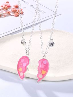 EL REGALO - Christmas Necklace Combo for Kids Girls Pink (Set of 2)