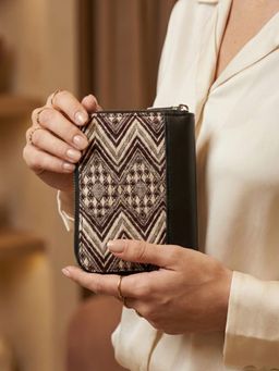 The House Of Ganges - Multi-Color Alexandra Handloom Wallet (S)