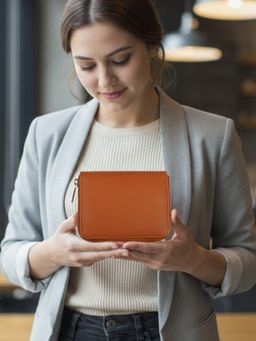 The House Of Ganges - Brown Alexandra Vegan Leather Wallet (S)