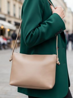 The House Of Ganges - Gold Slindon Vegan Leather Sling Bag (M)