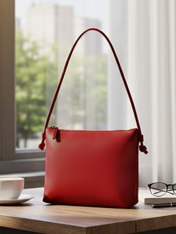 The House Of Ganges - Red Slindon Vegan Leather Sling Bag (M)