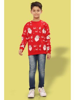 Ninos Dreams - Christmas Full Sleeves Boys All Over Ho Ho Printed Sweatshirt