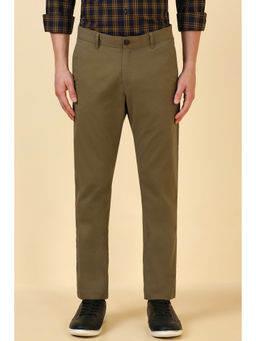 Allen Solly - Khaki Solid Slim Fit Trouser