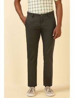 Allen Solly - Olive Solid Slim Fit Trouser