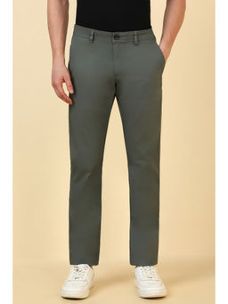 Allen Solly - Grey Solid Slim Fit Trouser