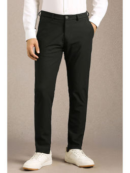 Louis Philippe - Black Solid Slim Fit Trouser