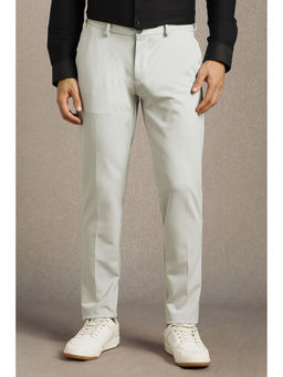 Louis Philippe - Grey Solid Slim Fit Trouser