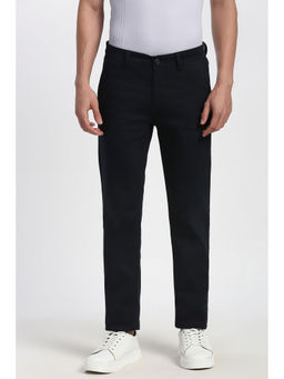 Peter England - Black Solid Slim Fit Trouser