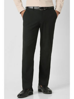 Van Heusen - Black Solid Slim Fit Trouser