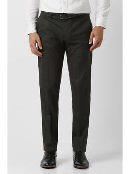 Van Heusen - Green Checks Slim Fit Trouser