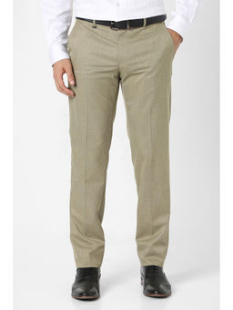 Van Heusen - Olive Solid Slim Fit Trouser